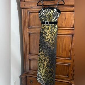 Vtg Cachet Strapless empire waist gown